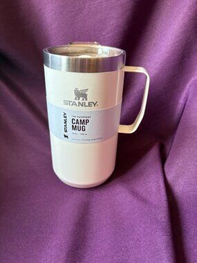 NEW Stanley Everyday Camp Mug 24 oz Cream Gloss Insulated Travel Mug